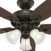 52 Inch Indoor Ceiling Fan With Brushed Bronze Shading