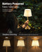 Portables Cordless Table Lamp, Fabric Shade Desk Lamp, 4000Mah Rechargeable Battery Powered Lighting, Dimmable Light for Dining Room, Bedroom, Bedside, Bar, Night Light, Camping, Balcony (Gold)
