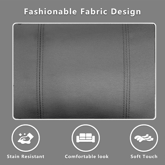 Leather Recliner Sofa Set，Leather Reclining Sofa Set for Living Room Furniture Sets，Black Recliner Couch Set for Living Room/Office/Theater Seating(Sofa Set 3 Pieces)