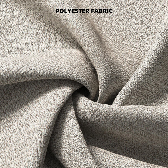 Gaelon Transitional Rectangular Upholstered Ottoman with Bun Legs, Light Brown