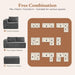 106 Inches Modular Sectional Sofa RightFacing Grey