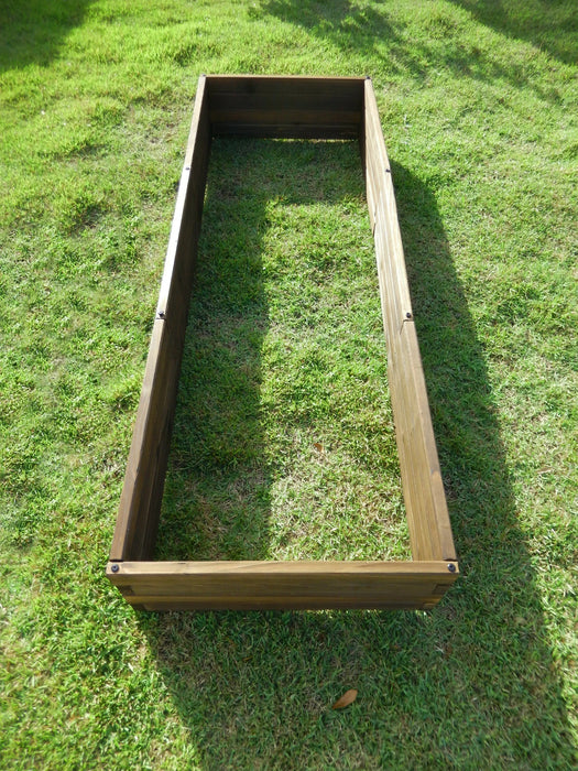 72 X 24" or 48 X 48 Inch Square Rectangular Outdoor Large Wooden Planter Box Raise Garden Bed for Flowers and Vegetables, No Tool Assembly