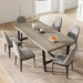 71" Industrial Dining Table, Rectangular Kitchen Table, Grey