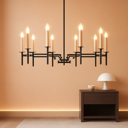 Modern Farmhouse Black and Gold Chandeliers for Dining Room