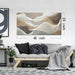 Large Abstract Wall Art Beige Wall Art White Canvas Art Print Modern Artwork for Bedroom Bathroom Living Room Office 24"X 48"