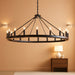 Large Black Wagon Wheel Chandelier 64 Inch,30-Light Farmhouse Wagon Wheel Chandeliers round Industrial Ceiling Light Fixtures for Outdoor Porch High Ceilings Living Dining Room Foyer Entryway