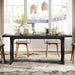 Black Dining Table for 4-6, 63-Inch Rectangular Modern Kitchen Table, Farmhouse Large Kitchen & Dining Room Furniture