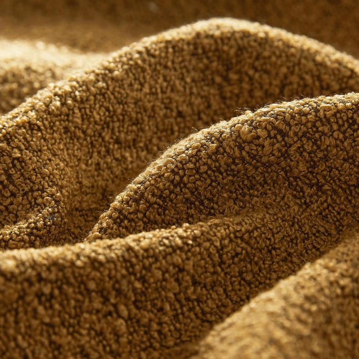 30 Inch round Storage Ottoman, Ottoman Coffee Table with Lift off Lid, Boucle Modern Ottomans with Storage for Living Room, Bedroom, Apartments (Yellow)