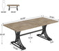 63" Large Office Desk, Modern Executive Desks with Stylish Legs, Wood Computer Desk, Business Furniture Work Desk for Home Office (Grey and Black)