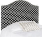 Mercer Collection Connie Black and White Lattice Silver Nailhead Headboard (Twin)