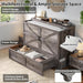 MurphyBedQueenCabinetGreyWithIntegratedUSBChargingSystem