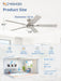 52-Inch Brushed Nickel Flush Mount Ceiling Fan