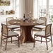 47" round Dining Table for 4-6 People, Walnut