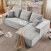 107Inch Grey Corduroy LShaped Modular Sleeper Sofa