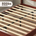Solid Acacia Wood Queen Bed Frame with Headboard Cherry Finish
