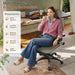 Ergonomic Office Chair with Footrest – High Back Executive Mesh Desk Chair for Corporate & Home, 135° Recline Task Computer Chair with Flip-Up Arms, Wide Seat, Class-4 Cylinder, 300 LBS - GY01BC-FT