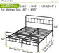 Metal Bed Frame Queen Size,Easy to Assemble,Black