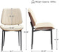 BV Mid Century Dining Chairs Set of 4, PU Leather Bentwood, Beige