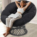 46in Papasan Chair GraphiteGrey Frame Stylish Comfort