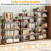 Six Tier Rustic Brown Bookshelf Storage OrganizerPro