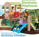 Young Explorers Indoor Outdoor Playset for Kids – Modular Climber, Slide & Playhouse Combo – Expandable Toddler Activity Center with Crawl Tunnel, Doors & Easel for Backyard or Playroom
