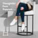 26" White Counter Height Bar Stools Set of 4, Anti-Pinch Swivel