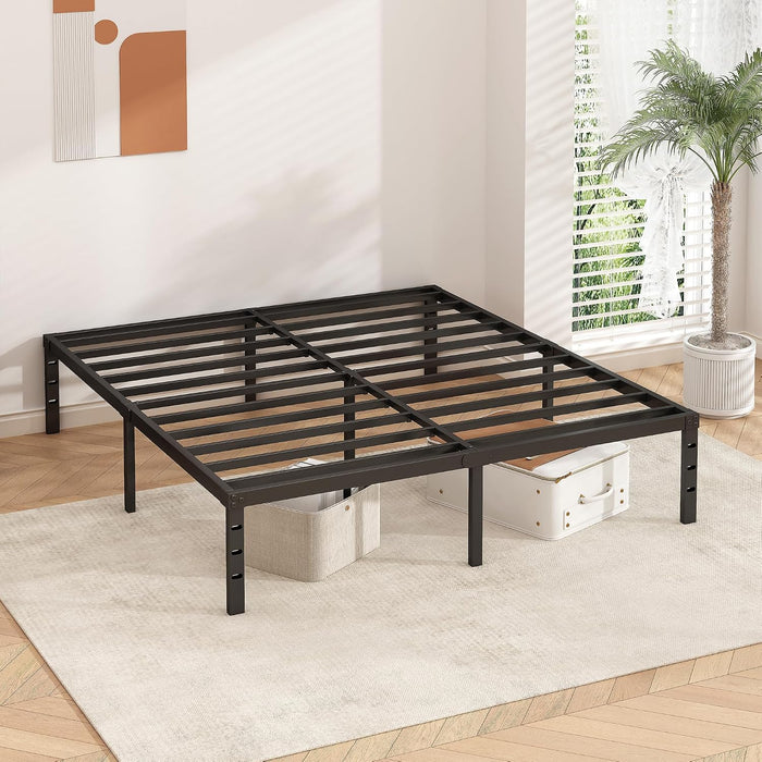 Metal Platform Bed Frame 14 Inch Tall,No Box Spring Needed,Full Size Bed with Heavy Duty Strong Support Slats,Easy to Assemble,Black
