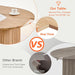 70.9" Oval Dining Table 6 Seater, Modern Kitchen Table, Natural