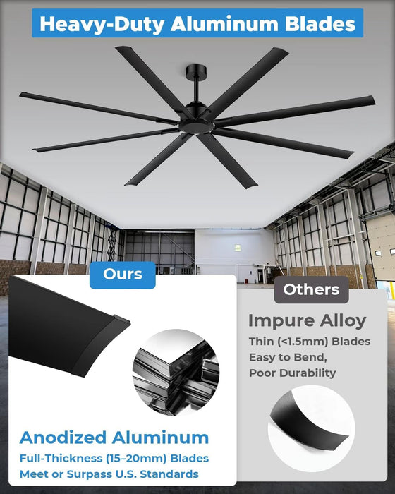 Large Commercial Industrial Ceiling Fan With Remote
