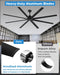 Large Commercial Industrial Ceiling Fan With Remote