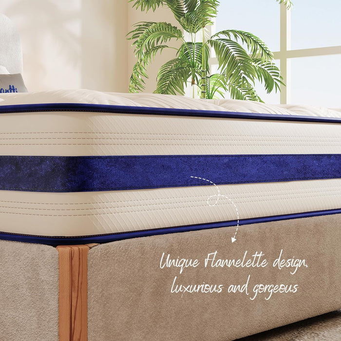 TwinXL 12Inch Hybrid BreathableMemoryFoam PocketSprings Mattress