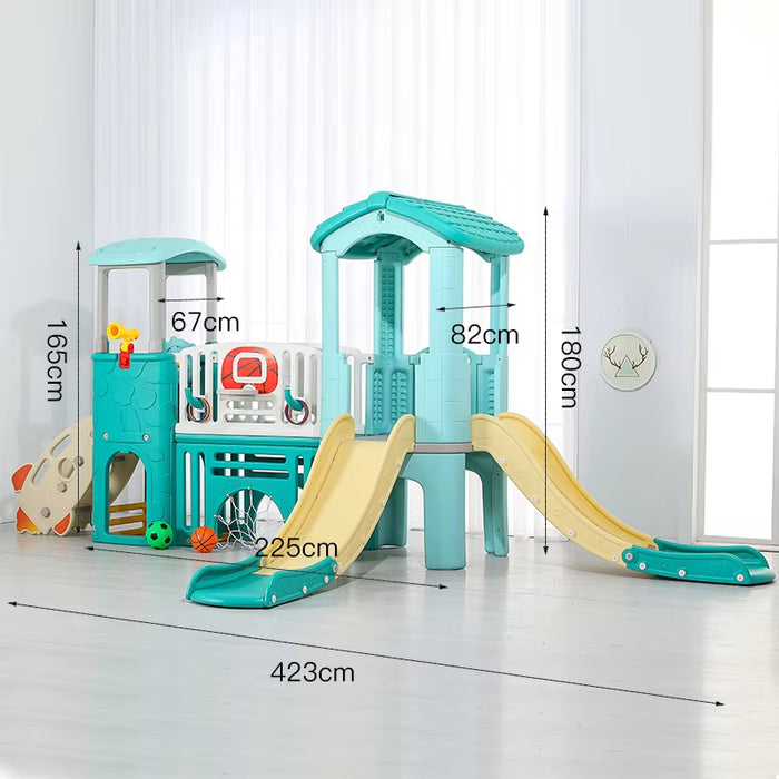 High Quality Children Amusement Park Kindergarten Plastic Play House with Slide Toy Kids Playhouse China Indoor Playground