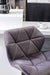 Breni Velvet Diamond Tufted Swivel Adjustable Height Barstools, Set of 2, Gray