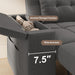 87 Inch Convertible Sofa Bed With AdjustableBackrest