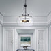 Black Rustic Farmhouse Pendant Light 20.9x15.9 Inches