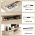 Standing Desk with Two Drawers, Stand up Standing Desk Adjustable Height, Electric Sit Stand Table with Storage Shelf and Splice Board, 55 * 24 Inch, Maple