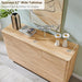 FiftyTwoInch DresserStorage OakFinish TVStand CurvedProfile