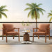 Lux PU Leather Contemporary Accent Chair LightBrown