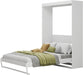 65 Inch Queen White Murphy Bed FlexibleSlatSystemEnhanced