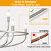 30" Brushed Nickel Chandelier, 9-Light Modern Chandelier for Dining Room Lighting Fixtures Hanging, Pendant Lights for Kitchen Island, Living Room, Bedroom Height Adjustable (Bulbs Not Included)