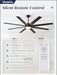 65 Inch Ceiling Fans with Lights and Remote, Black Indoor/Outdoor Ceiling Fan with Quiet Reversible DC Motor, 6 Speeds, 3CCT, 8 Blades Large Ceiling Fan for Living Room Bedroom Patio