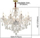 K9 Clear Crystal Chandelier 28InchDiameter 8Light Pendant