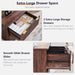 Dark Walnut Two-Drawer Fluted Lateral File Cabinet