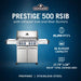 Prestige 500 6-Burner Propane Gas Grill in Stainless Steel with Infrared Side and Rear Burners