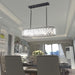 Antique Black FiftyFiveInch Beaded Crystal Chandelier