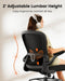 Drafting Chair with Footrest Ring and Flip-Up Arms for Tall Desks