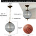 Antique Crystal Globe Chandelier 11.8 Bronze Finish