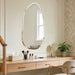 Irregular Wall Mirror,27X20 Asymmetrical Frameless Bathroom Mirror