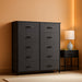 Dresser for Bedroom, Tall Dresser, Fabric Dresser with 8 Drawers, Double Dresser, Chest of Drawers for Closet, Living Room