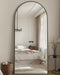 Full Length Mirror, Arched Floor Mirror Freestanding, Floor Standing Full Body Mirror with Stand for Bedroom, Hanging Mounted for Living Room Cloakroom